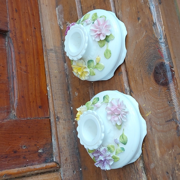Vintage "Coalport" Bone china candle holders 2/50$ - Picture 1 of 2